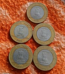 Ten Rs Old Coins Pack Of 5