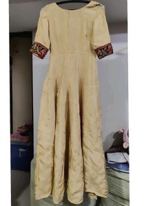 Elegant Beige Anarkali Kurta