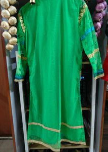 Embroidered Green Kurta