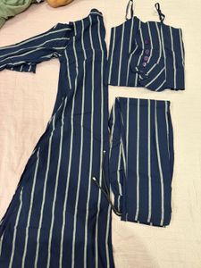 Striped 3 piece Set with Jacket & Pants