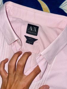 Armani exchange  Men's Pink Formal Shirt
