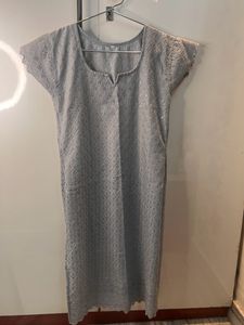 Grey Chicken Kari Cotton Kurta 🤍🩶