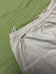 Comfortable White Ethnic Trousers