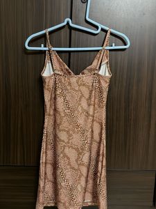 Stylish Snake Print Mini Dress