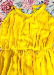 Vibrant Yellow Flowy Maxi Dress