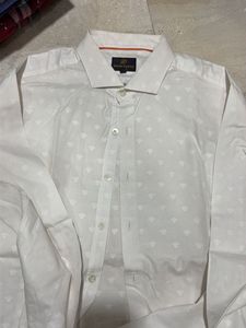 Simon Carter White Patterned Shirt