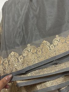 Elegant Grey Saree