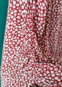 Only Cinched Waist Top With Microprint