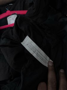 BERSHKA cropped hooded Windbreaker Jacket