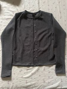 Off Duty Textured Button-Up Cardigan