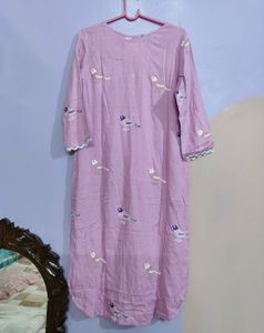 Cotton Lavender Kurta Set