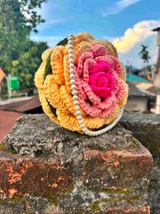 Handmade 3D  Ombre rose bag
