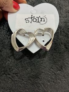 Funky Heart Hoop Earrings