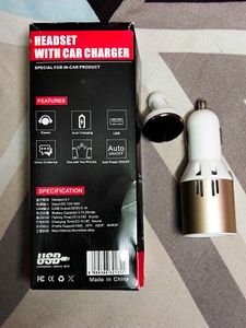 Car Charger With Headset