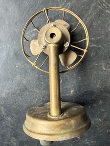 Vintage brass miniature fan