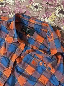 Office Plaid Button-Up Shirt