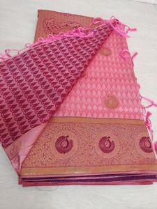Beautiful Pink Silk Saree