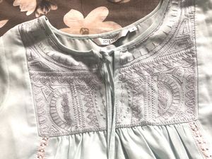 Price Drop❤️Light Blue Embroidered Top