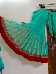 Beautiful Teal frock chudidar