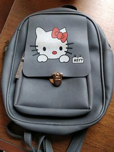 Cute Hello Kitty Grey Backpack