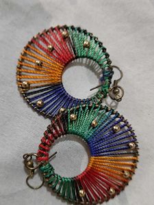 Boho Multi-Color Hoop Earrings