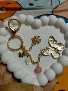 Charming Butterfly & Heart Keychain