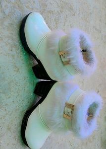 White Fur Heels