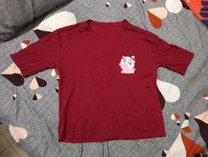 Cherry red Tom & Jerry Graphic T-Shirt