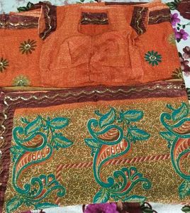 Beautiful Orange Saree with Blouse