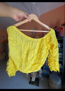 Off-Shoulder Crinkle Top