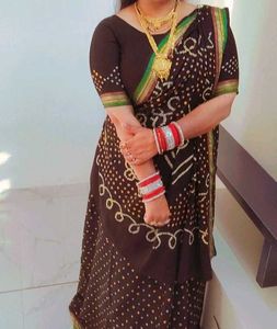 Elegant Black Bandhani Saree