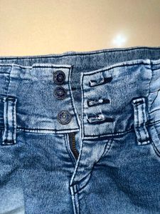 High Waisted Denim Capris