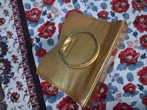 Chic Gold Metallic Clutch Bag