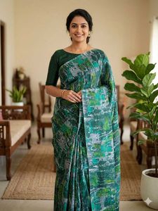 Stunning Abstract Print Saree