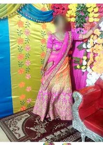Stunning Pink & Orange Embroidered Lehenga Choli