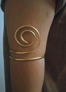 Handmade Gold Spiral Arm Cuff