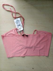 Halter Tie-Up Neck Crop Top with Side Slit Skirt