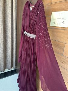 Elegant Wine  Maxi Dress