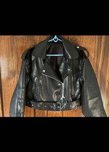 Trendy asymmetrical faux Leather Jacket