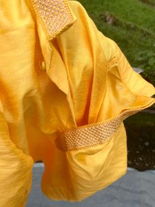 Men’s Yellow embroidered Haldi Kurta Pajama Set