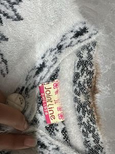 Black &amp; White Floral Knit Cardigan