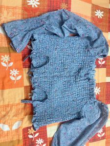Floral Smocked Ruffle Top
