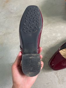 Chic Burgundy Patent Mary Janes