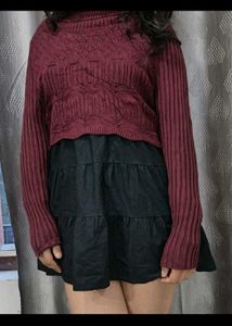 Maroon Turtleneck Sweater