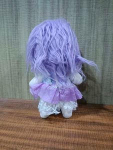 Cute Plush Doll with Purple Hair