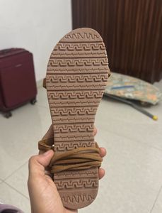 Brown Strappy Sandals- 8 UK