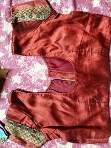 Red Silk Sari Blouse