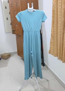 MAX Chic Blue Tie-Front Jumpsuit
