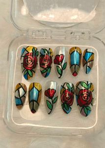 Stained Window Glass Handmade Press-Ons