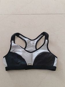 Jockey Sports Bra- Light Grey Melange & Black
